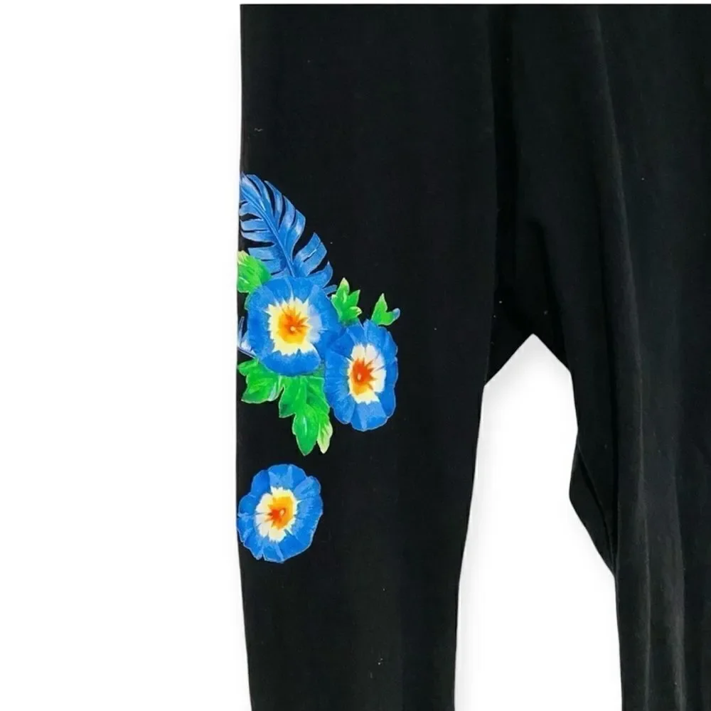 Nike Ultra Femme Black Floral Graphic Leggings Tights AQ9728-10 Size XS